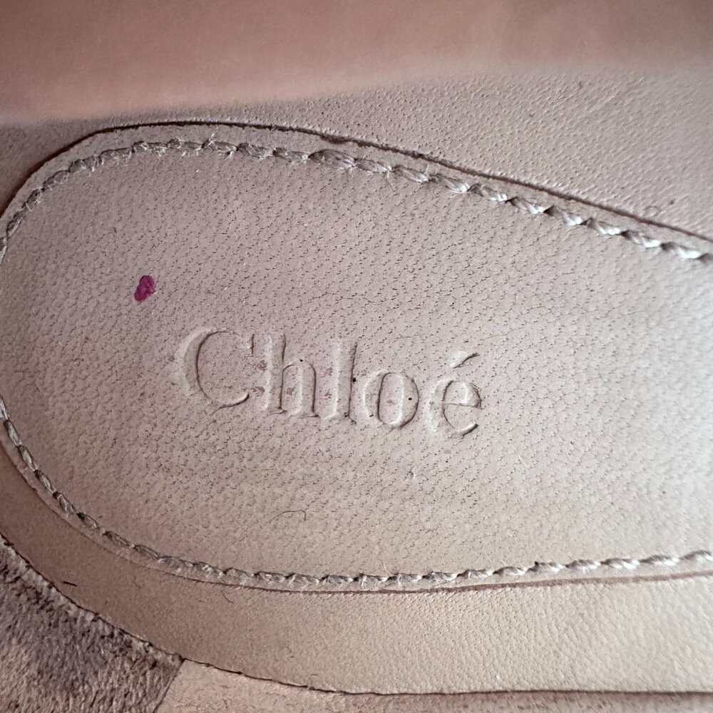 Chloe Black Leather Scalloped Trimmed Feminie Ballet Flats EU Size 37.5 US 7.5 - Picture 2 of 8